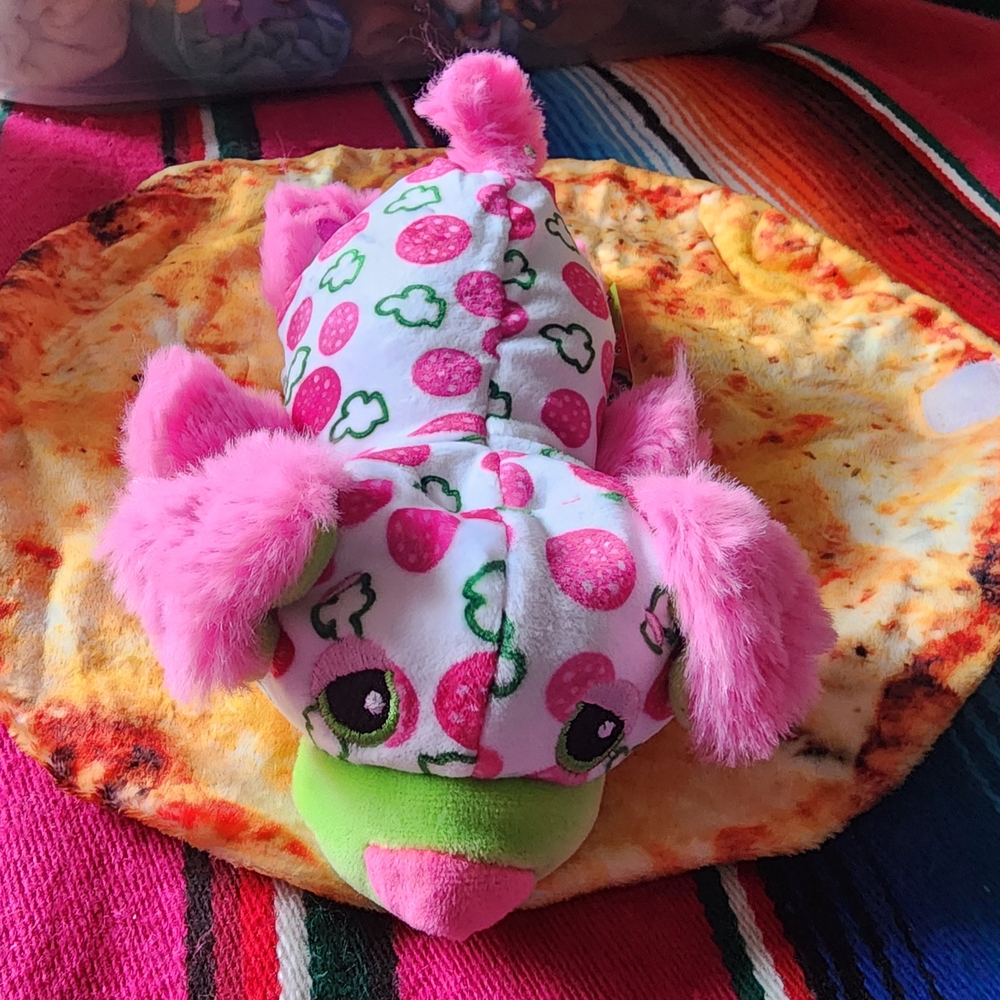 Pink and Green Caterpillar Stuffed Animal Toy